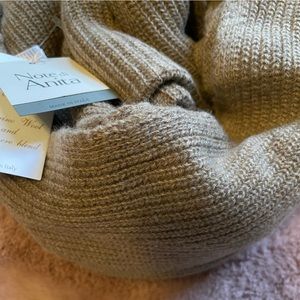 NWT NOTE DI ANITA Brown WOOL/CASHMERE COMFORT WINTER SCARF